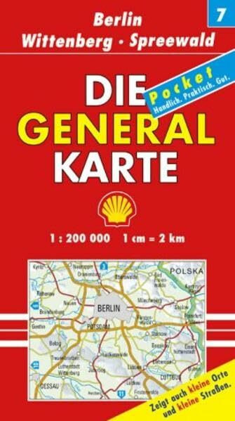 Die Generalkarte Deutschland Pocket. 1:200000: Die Generalkarten Deutschland Pocket, 20 Bl., Bl.7, Berlin, Wittenberg, Spreewald