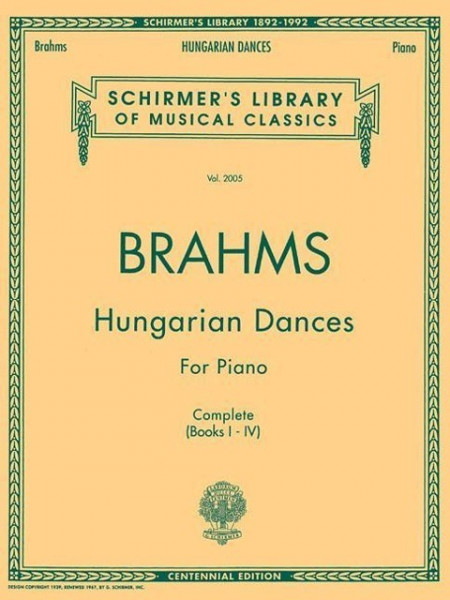 Hungarian Dances: Schirmer Library of Classics Volume 2005 Piano Solo