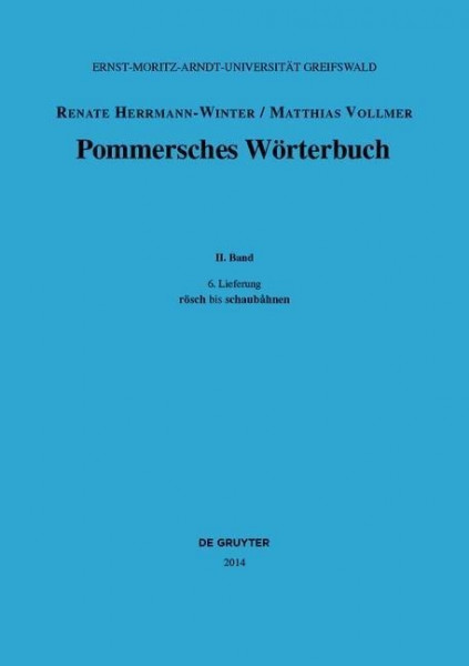 Pommersches Wörterbuch II/6