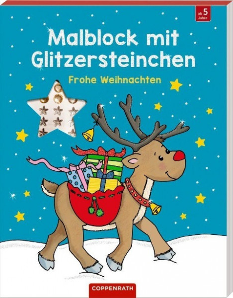 Malblock mit Glitzersteinchen