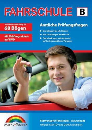 Führerschein Fragebogen Klasse B - Auto Theorieprüfung original amtlicher Fragenkatalog auf 71Bögen: Aktueller Fragenkatalog auf 70 Bögen. Grundfragen ... Vorgaben. Mit Prüfungsvideos auf DVD