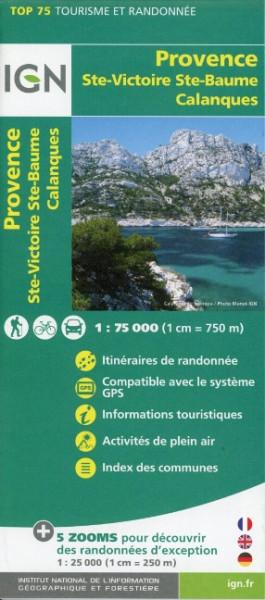 IGN 75 000 Provence Ste-Victoire Ste-Baume Calanques