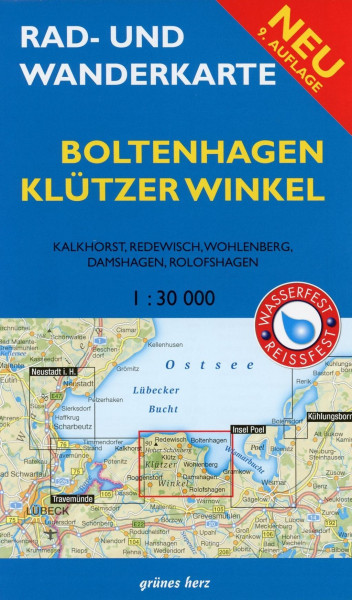 Boltenhagen, Klützer Winkel 1 : 30 000 Rad- und Wanderkarte