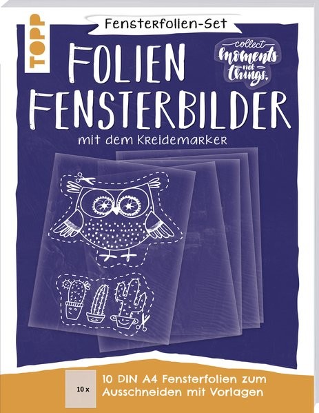 Fensterfolien-Set - Folien-Fensterbilder mit dem Kreidemarker - DIN A4: 10 Fensterfolien zum Bemalen
