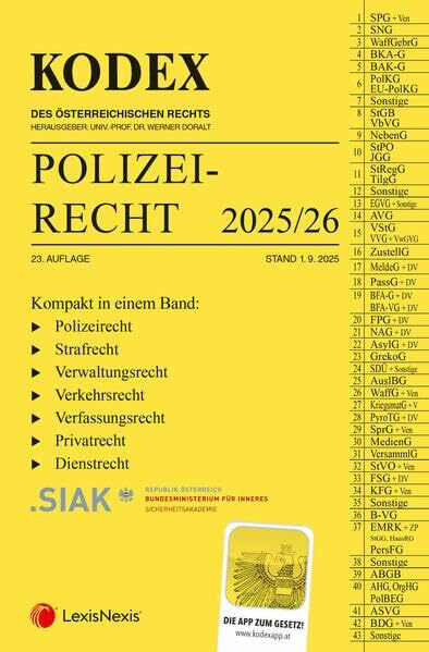 KODEX Polizeirecht 2025/26 - inkl. App