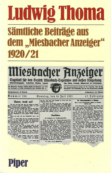 Sämtliche Beiträge aus dem "Miesbacher Anzeiger" 1920/21