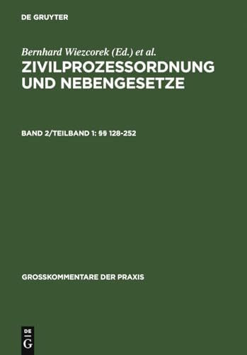 §§ 128-252: Band Ii/1 128-252 (Großkommentare der Praxis)