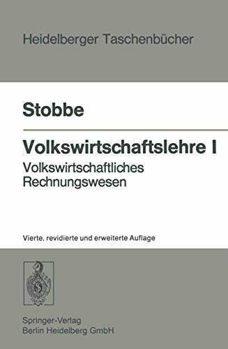 Volkswirtschaftslehre I.: Volkswirtschaftliches Rechnungswesen.