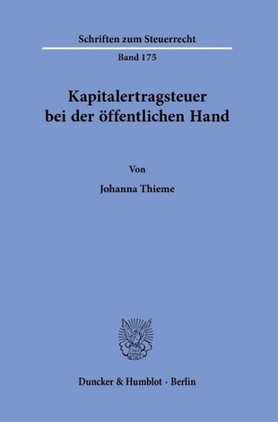 Kapitalertragsteuer bei der öffentlichen Hand.