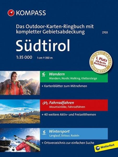 KOMPASS-Outdoor-Karten Ringbuch Südtirol 1 : 35 000