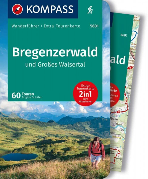 KOMPASS Wanderführer Bregenzerwald und Großes Walsertal, 60 Touren mit Extra-Tourenkarte: GPS-Daten zum Download