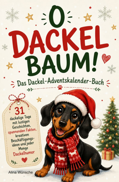 O Dackelbaum!: Das Dackel-Adventskalender-Buch – 31 dackelige Tage mit lustigen Geschichten, spannenden Fakten, kreativen Beschäftigungsideen und jeder Menge Dackelhumor