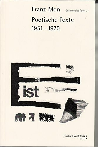 Gesammelte Texte in Einzelbänden / Poetische Texte 1951-1970