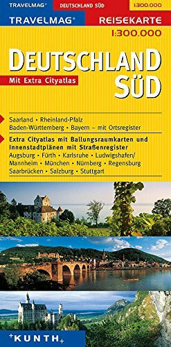 Reisekarte : Deutschland Süd