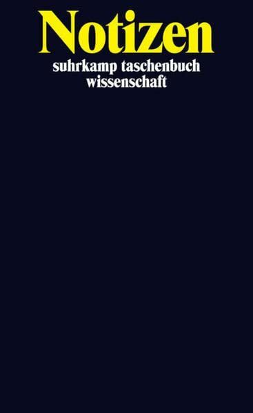 Notizbuch suhrkamp taschenbuch wissenschaft: Notizen