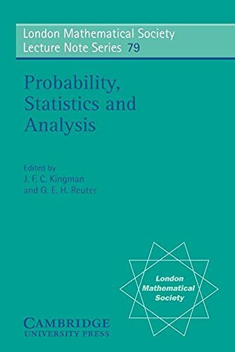 LMS: 79 Probability, Stats & Analys (London Mathematical Society Lecture Note Series)