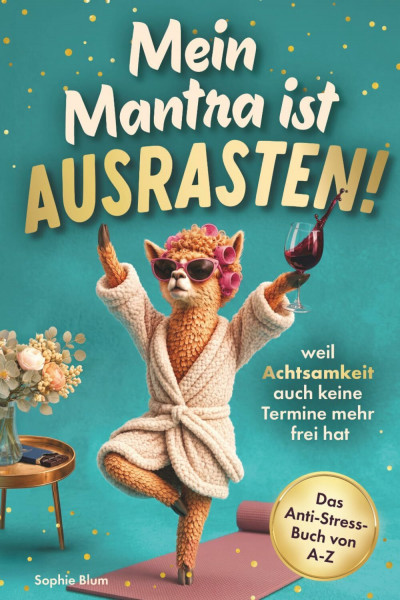 Mein Mantra ist Ausrasten! Das Anti-Stress-Buch von A-Z, weil Achtsamkeit auch keine Termine mehr frei hat - Lustiges Geschenk für Frauen