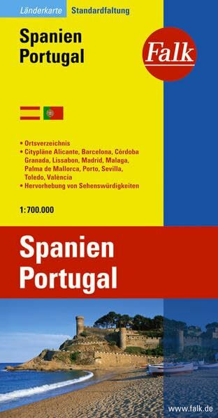 Falk Länderkarte Spanien / Portugal 1:750 000