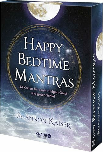 Happy Bedtime Mantras: 44 Karten für einen ruhigen Geist und guten Schlaf | Orakelkarten mit Anleitungsbuch