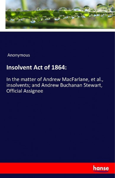 Insolvent Act of 1864: