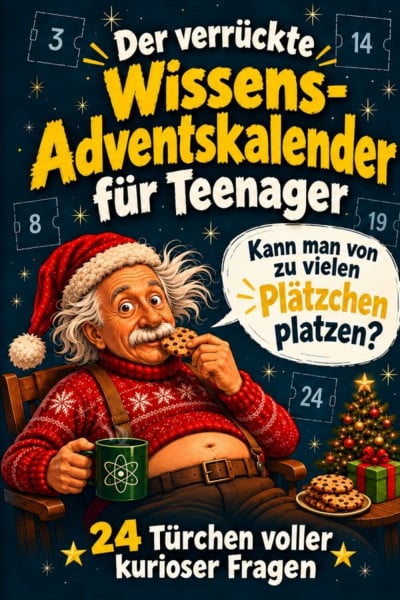 Kann man von zu vielen Plätzchen platzen?: Der verrückte Wissens-Adventskalender für Teenager – 24 Türchen voller skurriler Fragen und faszinierender Antworten