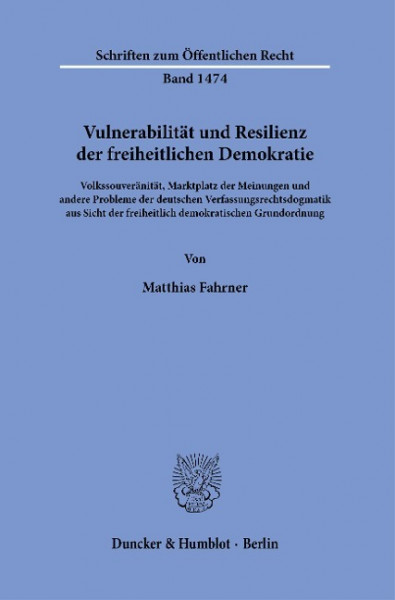 Vulnerabilität und Resilienz der freiheitlichen Demokratie