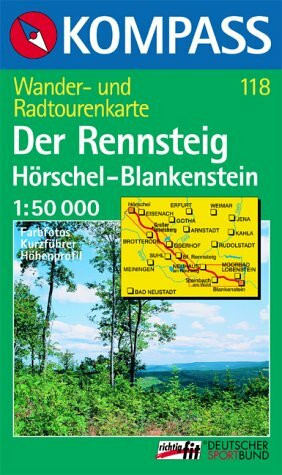 Kompass Karten, Der Rennsteig: Mit Kurzführer. 1:50000 (KOMPASS Wanderkarte)