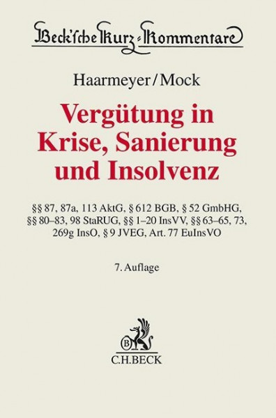 Vergütung in Krise, Sanierung und Insolvenz