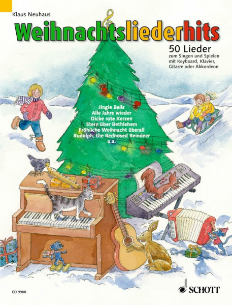 Weihnachtsliederhits: 50 Lieder zum Singen und Spielen. Gesang und Klavier, Keyboard, Akkordeon oder Gitarre (1 Melodie-Instrument ad libitum). Liederheft.
