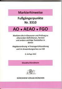 ABGABENORDNUNG & FGO Dürckheim-Markierhinweise/Fußgängerpunkte für das Steuerberaterexamen: Dürckheim'sche Markierhinweise