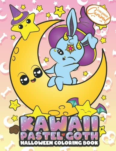 Kawaii Pastel Goth Halloween Coloring Book: Creepy, Horror and Gothic but Sweet & Cute Kawaii Halloween Coloring Book for Adults for Stress Relief, Relaxation, and Fun