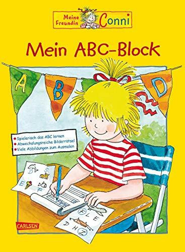 Conni Gelbe Reihe (Beschäftigungsbuch): Mein ABC-Block: Bunter Vorschulblock zum Schreiben lernen mit Buchstabenspielen für Kinder ab 4