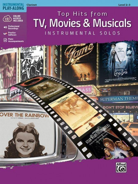 Top Hits from Tv, Movies & Musicals Instrumental Solos: Clarinet, Book & Online Audio/Software/PDF [With CD (Audio)]
