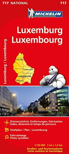 Michelin Luxemburg: Straßen- und Tourismuskarte (MICHELIN Nationalkarten, Band 717)