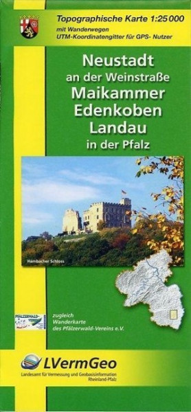 Neustadt an der Weinstraße, Maikammer, Edenkoben, Landau in der Pfalz 1 : 25 000. Naturparkkarte P9