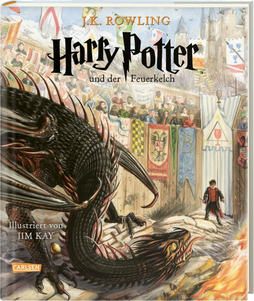 Harry Potter und der Feuerkelch (Schmuckausgabe Harry Potter 4): Vierfarbig illustrierte Ausgabe mit großformatigen Bildern und Lesebändchen – der Kinderbuch-Klassiker zum Vorlesen