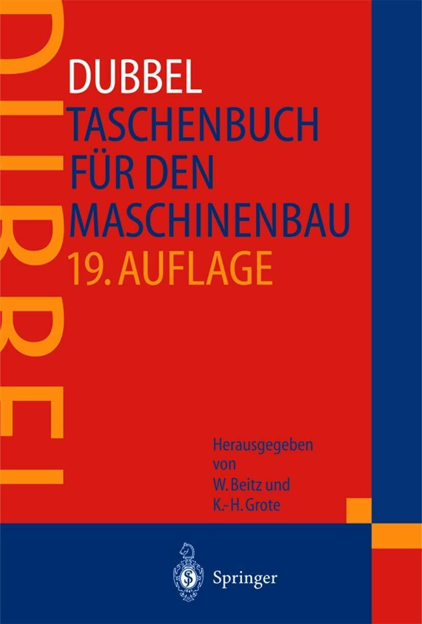 Springer Dubbel - Taschenbuch Für Den Maschinenbau