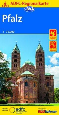 ADFC-Regionalkarte Pfalz mit Tagestouren-Vorschlägen, 1:75.000