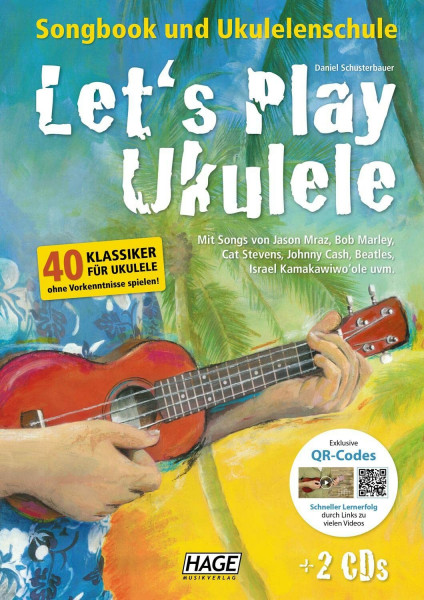Let's Play Ukulele mit 2 CDs + DVD: Songbook und Ukulelenschule