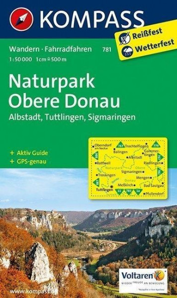 Naturpark Obere Donau - Albstadt - Tuttlingen - Sigmaringen 1 : 50 000