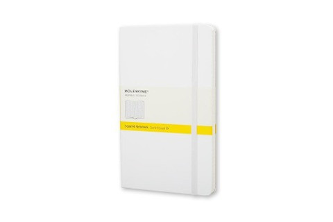 MOLESKINE NOTIZBUCH L/A5 KARIERT, HARD COVER, WEISS