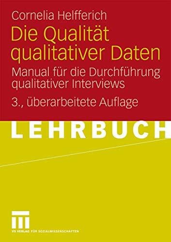 Die Qualität qualitativer Daten: Manual für die Durchführung qualitativer Interviews