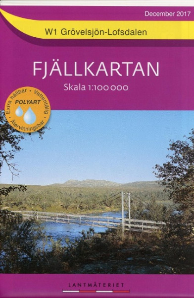 Fjällkartan 1 : 100 000 W1 Grövelsjön - Lofsdalen Bergwanderkarte