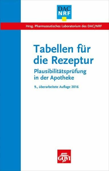 Tabellen für die Rezeptur: Plausibilitätsprüfung in der Apotheke (Govi)
