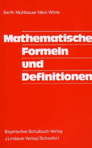 Mathematische Formeln und Definitionen