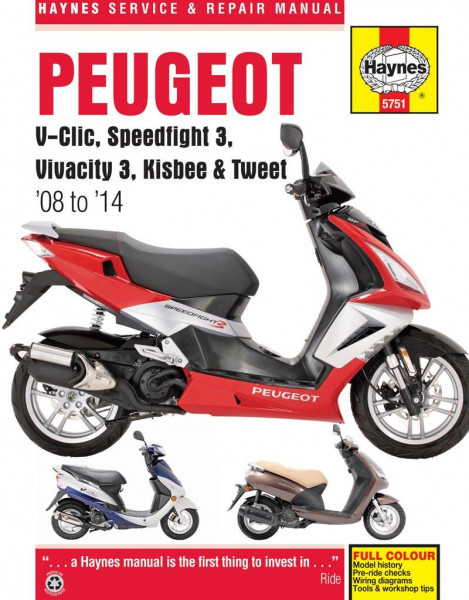 Peugeot V-Clic, Speedfight 3, Vivacity 3, Kisbee & Tweet (08 To 14)