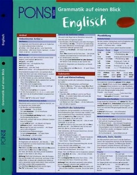 PONS Grammatik auf einen Blick. Englisch
