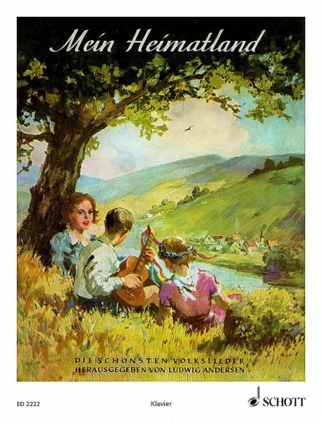 Mein Heimatland: Die schönsten Volks-, Wander-, Trink- und Scherzlieder. Klavier mit Text.