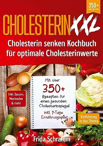 Cholesterin XXL - Cholesterin senken Kochbuch für optimale Cholesterinwerte: Mit über 350+ Rezepten für einen gesunden Cholesterinspiegel inkl. 7-Tage Ernährungsplan