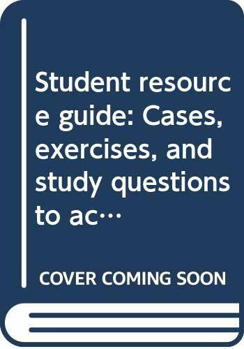 Student resource guide: Cases, exercises, and study questions to accompany Personnel/human resource management, sixth edition, [by] Robert L. Mathis, John H. Jackson